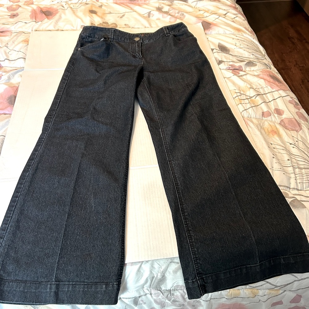 Women's Dark Wash Wide-Leg Jeans